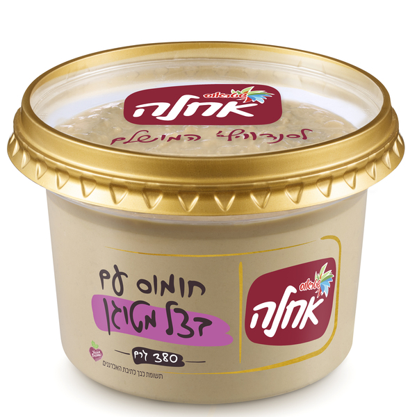 חומוס עם בצל 380 גרם אחלה