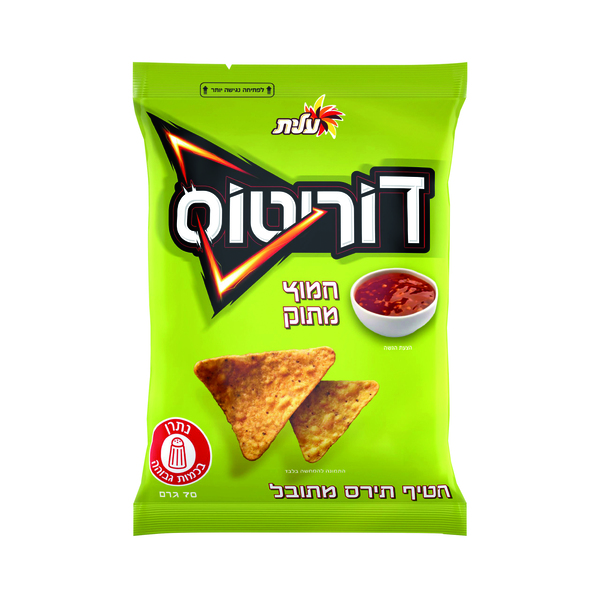 דוריטוס חמוץ מתוק 70 גרם - מידע תזונתי