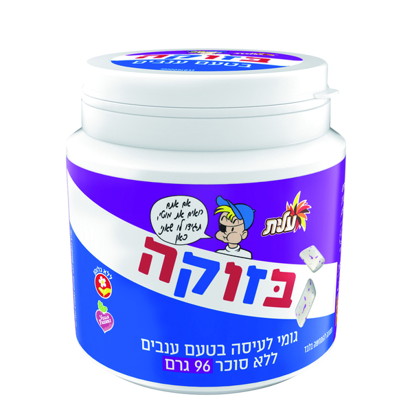 מסטיק צנצנת ביג בזוקה ענבים צ'יקלט 96 ג' שטראוס
