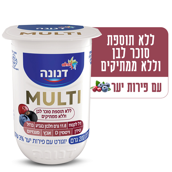 יוגורט מולטי פירות יער 200 גרם