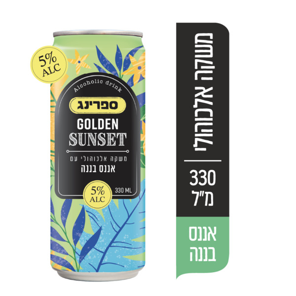 ספרינג אלכוהול אננס בננה 330 מ"ל פחית