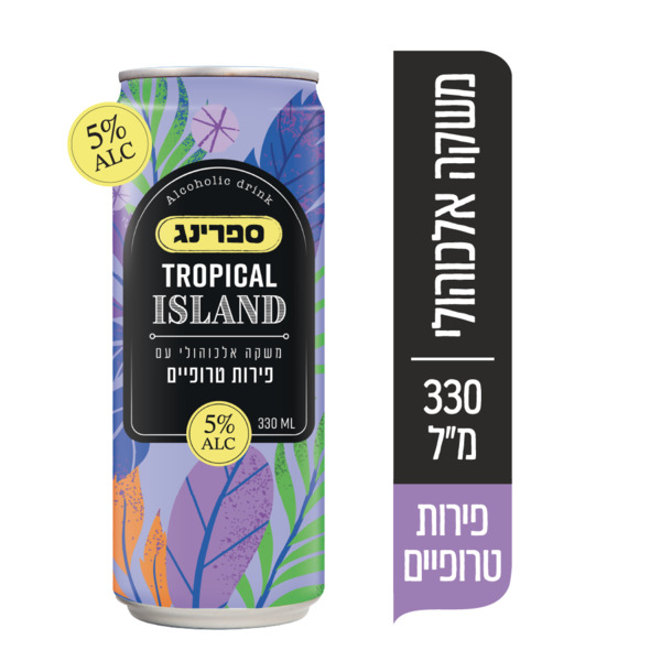ספרינג אלכוהול פירות טרופיים 330 מ"ל פחית
