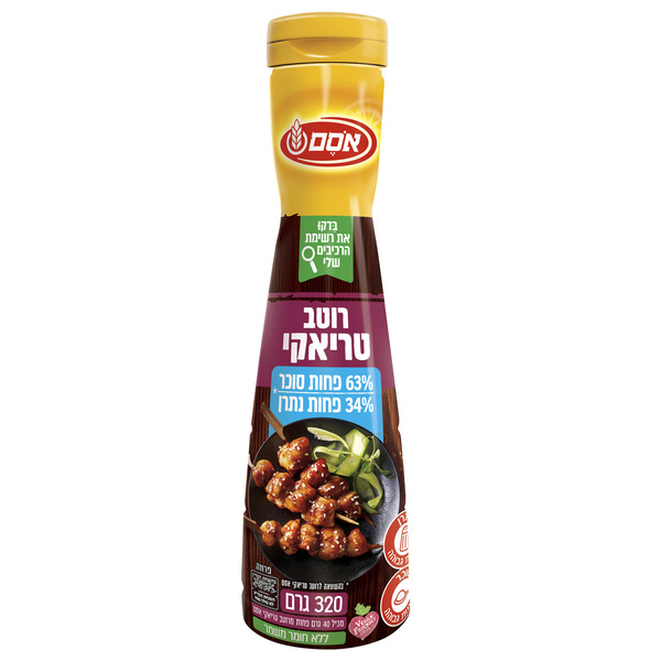 אסם רוטב טריאקי מופחת סוכר 9*320 גרם