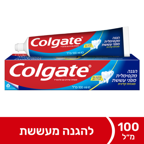 משחת שיניים אדומה הגנה מקסימלית 100 מ"ל קולגייט