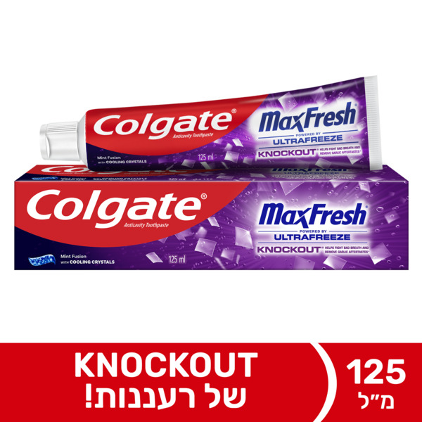 משחת שיניים מקס פרש נוקאאוט של נשימה רעננה 125 מ״ל