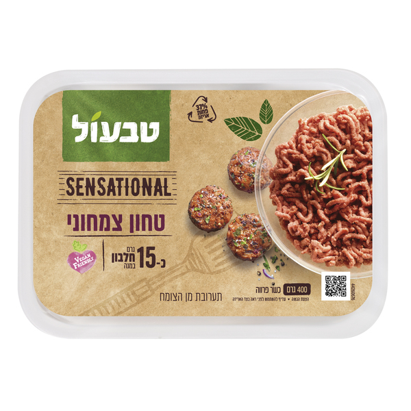 טחון צמחוני טבעוני  סנסשיונל טבעול 400 ג - מידע תזונתי