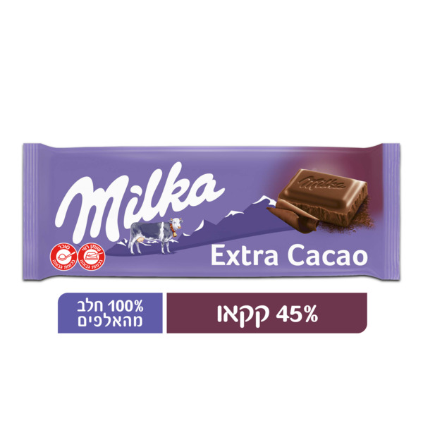 מילקה אקסטרה קקאו 30% 100ג - מידע תזונתי