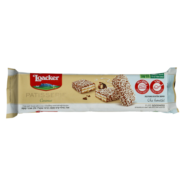 עוגיות וופל גרנד פטיסרי קוקוס 100 ג' לואקר