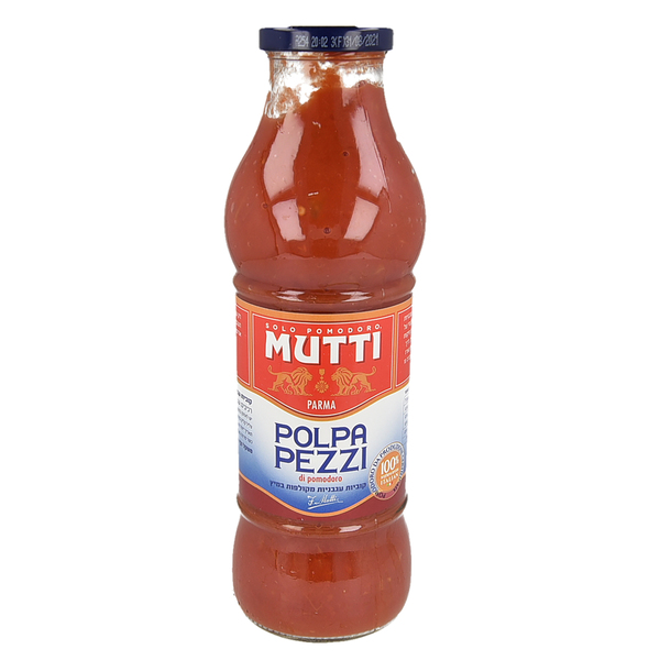POLPAPEZZI עגבניות חתוכות 690 גרם MUTTI