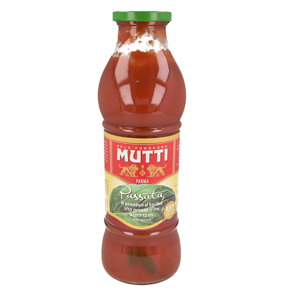 רסק עגבניות ובזיליקום MUTTI{ירוק } 700 גרם
