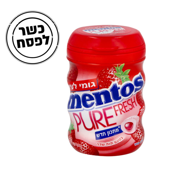 מנטוס - בקבוקון פיור פרש בטעם תות 60 גרם לל"ס כשל"פ