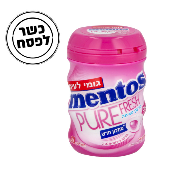 מנטוס - בקבוקון פיור פרש בטעם פירות מנטה 60 גרם לל"ס כשל"פ