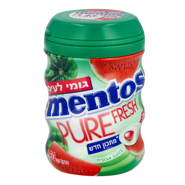 מסטיק מנטוס פיור פרש בבקבוק בינוני בטעם אבטיח 60 ג'