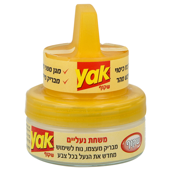 יעקבי - משחה + ספוג להברקת נעליים שקוף 45 מ"ל