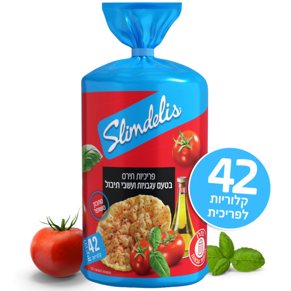פריכיות תירס בטעם עגבניות ועשבי תיבול 130 גרם יצרן/מותג: סלים דליס