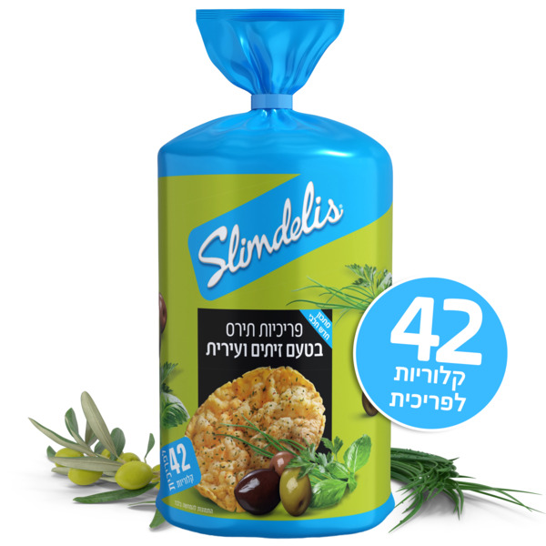 פריכיות תירס בטעם זיתים ועירית 123 גרם יצרן/מותג: סלים דליס