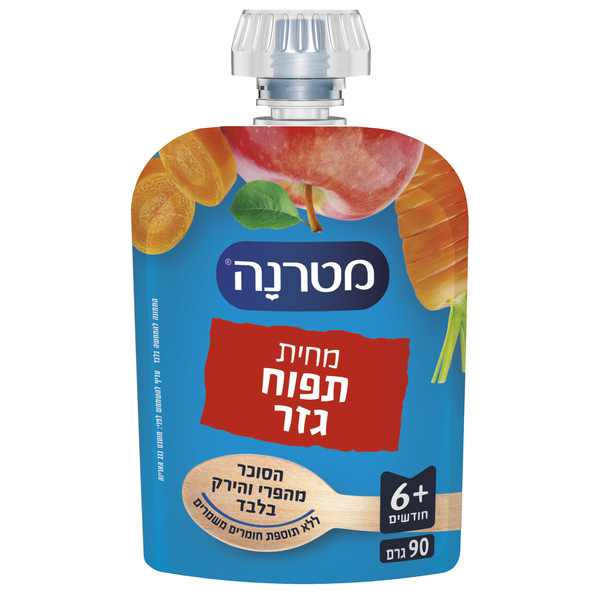 מטרנה מחית תפוח וגזר פאוץ' 90 גרם