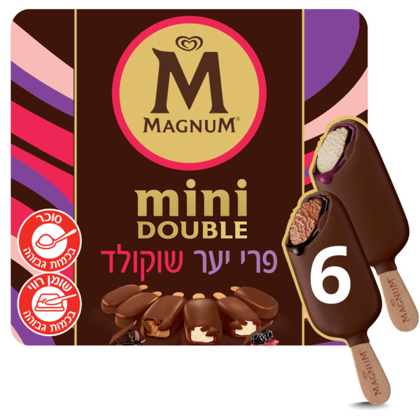 מיני מגנום דאבל  פרי יער שוקולד 329 גרם - מידע תזונתי