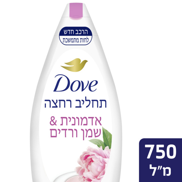 תחליב רחצה פרח האדמונית דאב 750 מ"ל