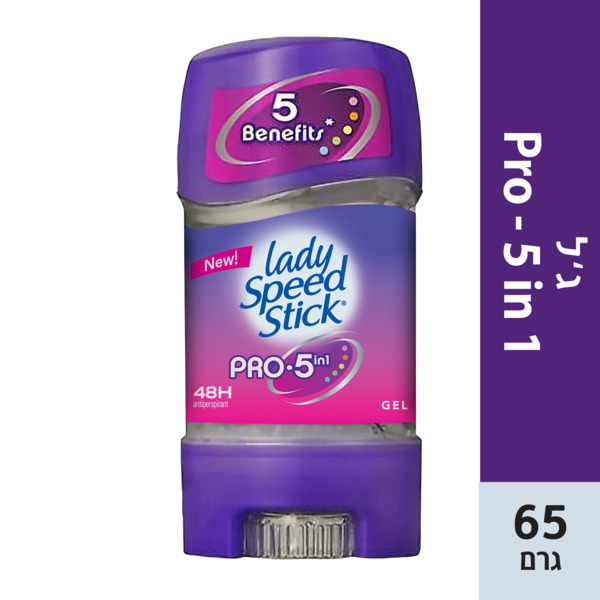 ליידי ספיד סטיק - דאודורנט ג'ל 65 גרם לאישה פרו 5 65 גרם