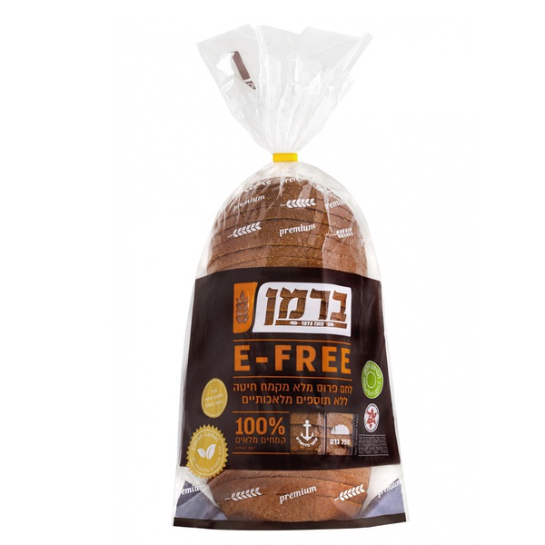 לחם מקמח מלא 750 גר E FREE מאפית ברמן