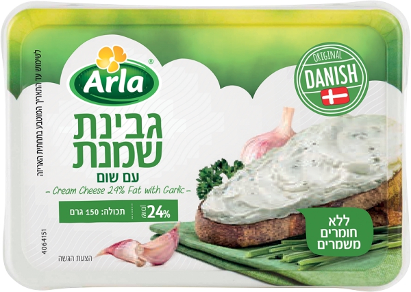 גבינת שמנת עם שום 24%
