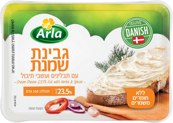 גבינת שמנת עם תבלינים ועשבי תיבול 23.5%