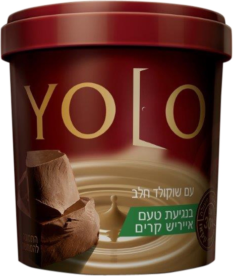 מעדן יולו עם שוקולד חלב בנגיעות טעם אייריש קרים