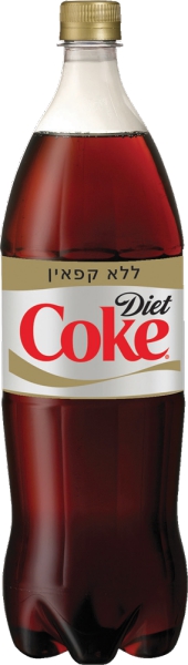 דיאט קוקה-קולה נטול קפאין בקבוק 1.5 ליטר