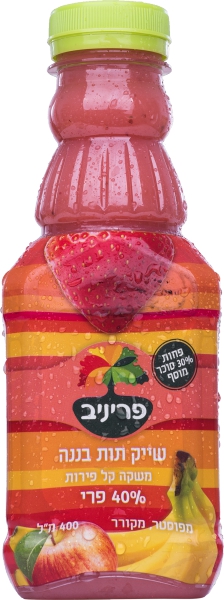 מיץ תות בננה 400 מל פרי ניב