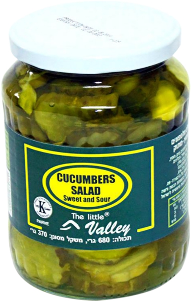 סלט מלפפונים חמוץ מתוק צנצנת