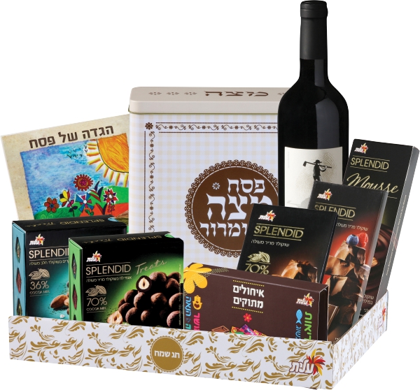 מגש ענק עם כלי למצות
