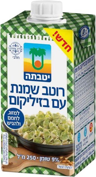 רוטב שמנת עם בזיליקום 9%