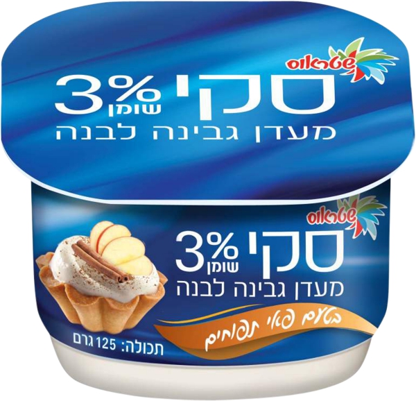 סקי מעדן גבינה לבנה בטעם פאי תפוחים 3%