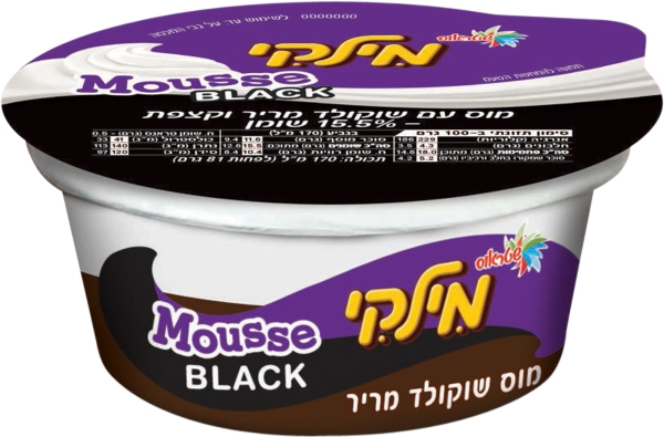מעדן מילקי מוס שוקולד מריר