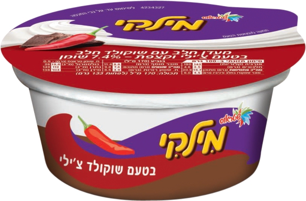 מעדן מילקי בטעם שוקולד צ'ילי
