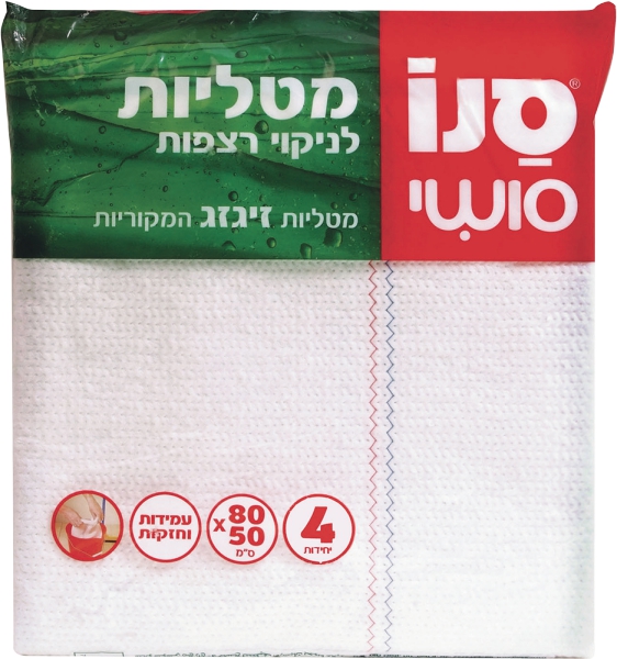 סנו סושי מטלית לרצפה 4 יח`