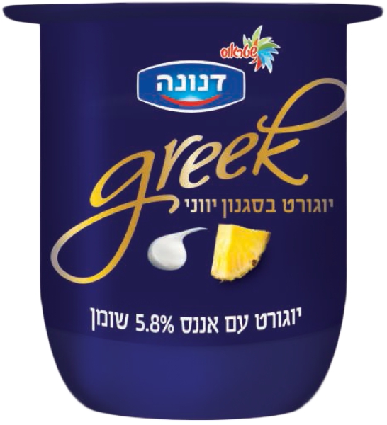 יוגורט בסגנון יווני עם אננס 5.8%