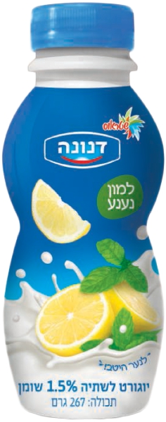 יוגורט לשתיה בטעם למון נענע 1.5%