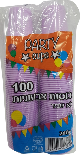 כוסות פלסטיק צבעוניות