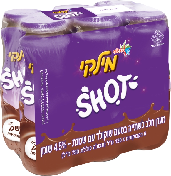 מילקי שוט מעדן חלב בטעם שוקולד עם שמנת