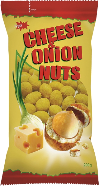 בוטנים מצופים גבינה ובצל