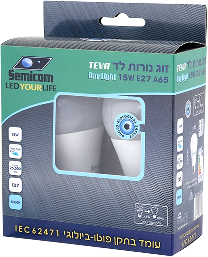 נורת לד אור יום 15W