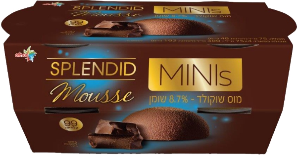 ספלנדיד מיניס מוס שוקולד 8.7% 4 יח'