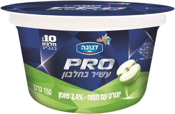 יוגורט פרו עשיר בחלבון עם תפוח 2.4%