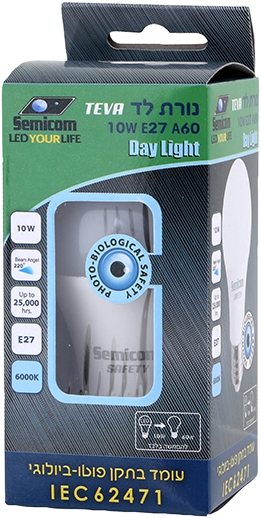 נורת לד 10W E27 A60