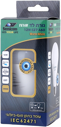 נורת לד 12W E27 A60