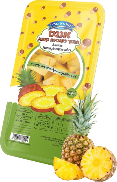 אננס חתוך לקוביות קפוא