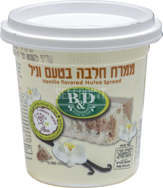 חמאת חלווה וניל אומגה 350ג' בי&די