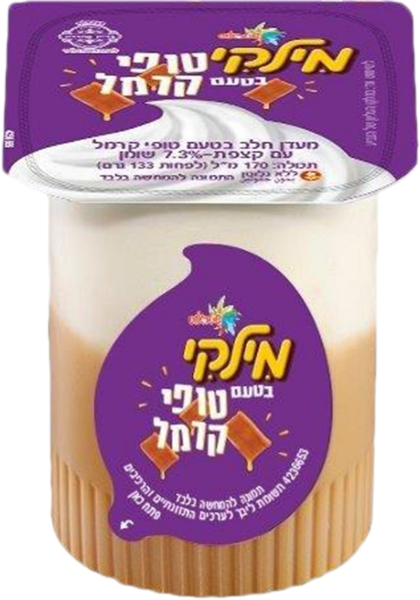 מילקי מעדן חלב בטעם טופי קרמל